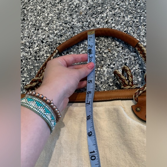 EUC DIMONI CANVAS AND LEATHER HANDBAG - Picture 2 of 8